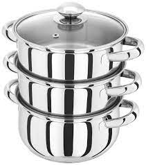 Judge Essentials Versatile 3 Tier Stainless Steel Steamer Set